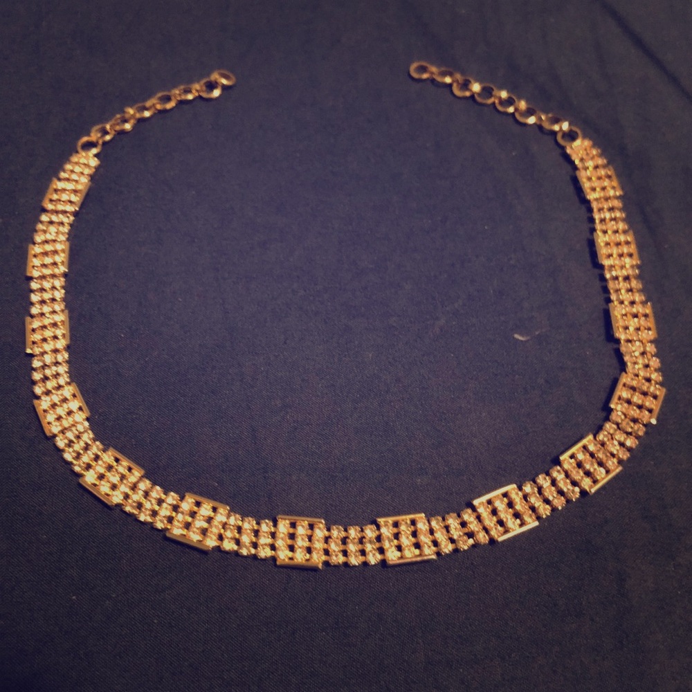 Golden Choker with diamonds